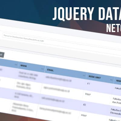 Menggunakan JQuery DataTable Ajax Request Pada CSharp